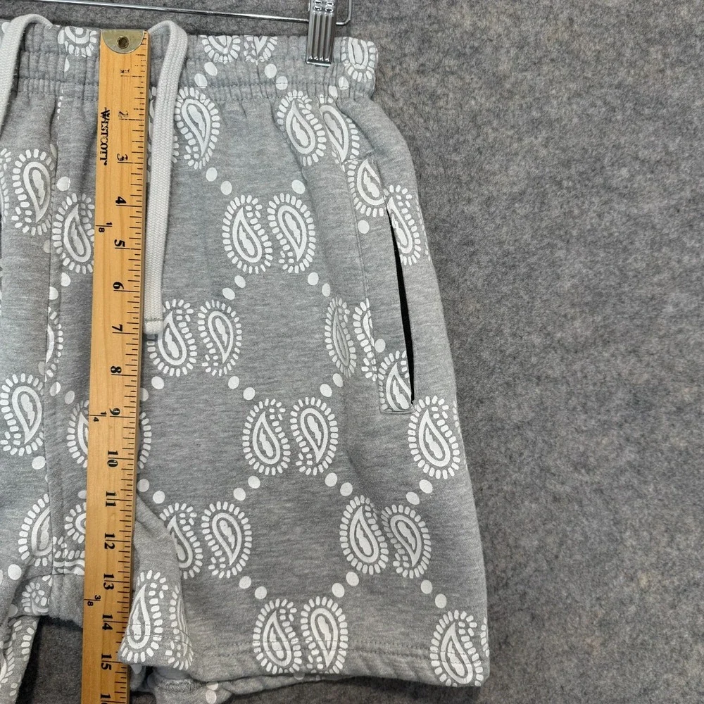 Collect & Select Shorts Mens Medium Paisley Print Drawstring Fleece‎ Sweat 4.5